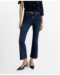 Mango - Crop Flared Jeans - Lyst