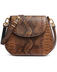 Donna Karan - Bellerose Python Flap Crossbody Bag - Lyst