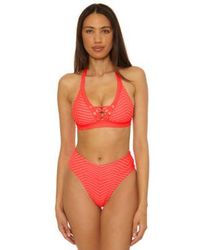 Becca - Connect Corset Lace Up Bikini Top High Waist Bottoms - Lyst