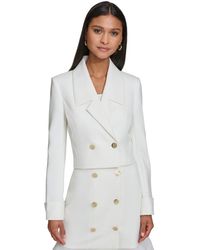 Karl Lagerfeld - Paris Double-breasted Cropped Blazer - Lyst