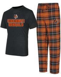 Concepts Sport - Black/orange Cincinnati Bengals Vector T-shirt Flannel Pants Sleep Set - Lyst