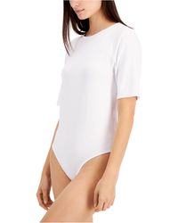 Alfani Crewneck Thong Bodysuit, Created For Macy's - White