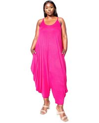 L I V D - Plus Size Quinn Pocket Tulip Bottom Jumpsuit - Lyst