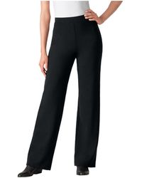 Woman Within - Within Tall Stretch Ponte Knit Pull-on Wide-leg Pants - Lyst