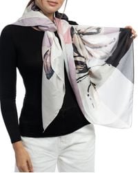 Vince Camuto - Colorblock Floral Square Scarf - Lyst