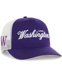'47 - And Washington Huskies Contemporary Basics Foundation Trucker Hitch Adjustable Hat - Lyst