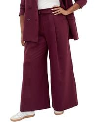 City Chic - Plus Size Cora High-rise Wide-leg Front-pleat Pants - Lyst