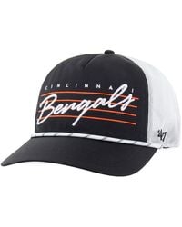 '47 - Black/white Cincinnati Bengals Downburst Relaxed Hitch Trucker Adjustable Hat - Lyst