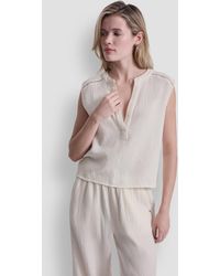 DKNY - V-neck Sleeveless Top - Lyst