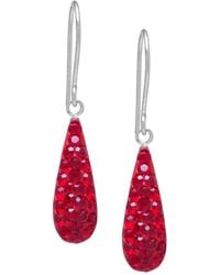 Giani Bernini - Pave Crystal Teardrop Earrings In Sterling Silver. Available In Clear, Black, Blue, Multi, Purple Or Red - Lyst
