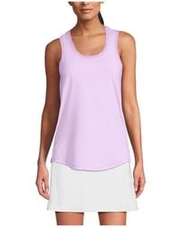 Lands' End - Sleeveless Power Performance Scoop Neck Curved Hem Tunic Tank - Lyst