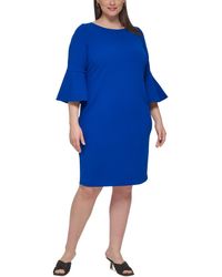 Calvin Klein - Plus Size Bell-sleeve Sheath Dress - Lyst