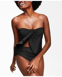 Vince Camuto - Strapless Draped Tankini Top - Lyst
