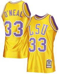 Mitchell & Ness - Shaquille O'neal Lsu Tigers 1990-91 Authentic Throwback College Jersey - Lyst