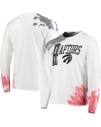 Men's Junk Food Cream Cincinnati Bengals Tie-Dye Long Sleeve T-Shirt