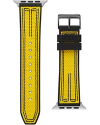 Guess - Yellow Nylon On Silicone Band Compatible - Lyst
