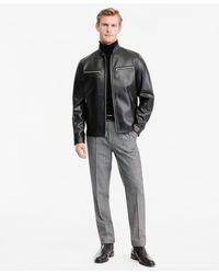 Michael Kors - Genuine Leather Double-zip Moto Jacket - Lyst