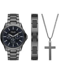 Folio - Three Hand Alloy Watch - Lyst