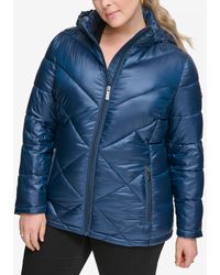 Calvin Klein - Plus Size Shine Hooded Packable Puffer Coat - Lyst