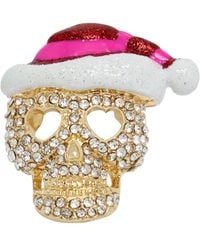 Betsey Johnson - Faux Stone Santa Skull Cocktail Ring - Lyst
