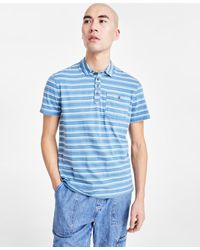 Sun & Stone - Sun + Stone Short Sleeve Striped Pocket Polo Shirt - Lyst
