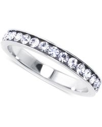Giani Bernini Crystal Eternity Stackable Band In Sterling Silver, Created For Macy's - Metallic