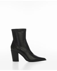 Mango - Pointy Elasticated Ankle Boots - Lyst