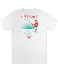 Columbia - Merry Fishmas Pfg Santa Graphic T-shirt - Lyst