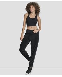 DKNY - Super Soft Velour Cuffed Metallic Logo joggers - Lyst