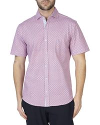 Tailorbyrd - Retro Geo Knit Short Sleeve Shirt - Lyst