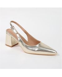 BERNESS - Cai Patent Block Heel Slingback - Lyst