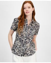 Tommy Hilfiger - Cotton Floral-print Short-sleeve Shirt - Lyst