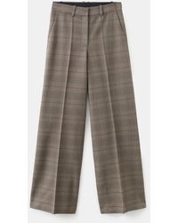 Mango - Wool-blend Check Pants - Lyst