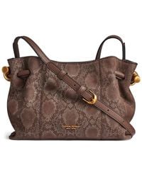 Donna Karan - Cashmere Python Suede Crossbody Handbag - Lyst