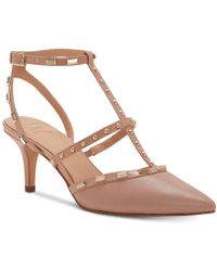 INC International Concepts Womens Rainor Fabric Peep Toe T-Strap Classic Pumps