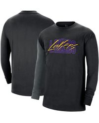 Nike - Los Angeles Lakers Courtside Versus Flight Max90 Long Sleeve T-shirt - Lyst