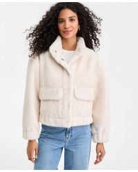 On 34th - Woven Solid Faux-fur Bomber Jacket - Lyst