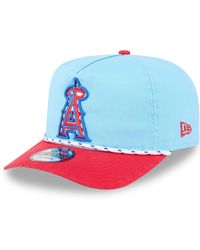 KTZ - Light Blue/red Los Angeles Angels 2025 Fourth Of July Golfer Snapback Hat - Lyst