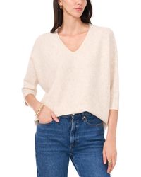 Vince Camuto - Cozy V-neck Dolman 3/4-sleeve Sweater - Lyst