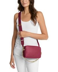 Michael Kors - Bryant Medium Leather Double Zip Chain Camera Crossbody - Lyst