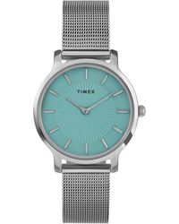 Timex - Quartz Analog -tone Stainless Steel Watch - Lyst