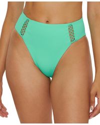 Becca - Modern Edge Rib High-waist Bikini Bottoms - Lyst
