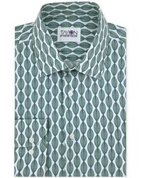 Tayion Collection - Leaf-print Dress Shirt - Lyst