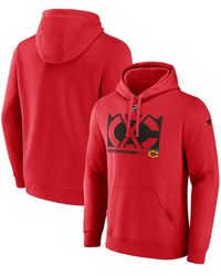 Fanatics - Chicago Blackhawks Fleece Pullover Hoodie - Lyst
