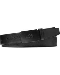 Michael Kors - Fast Faux-leather Mk Plaque-buckle Belt - Lyst