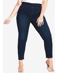 Avenue - Plus Size Butter Denim Pull On Tall Length Jeans - Lyst