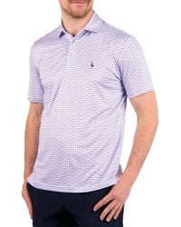 Tailorbyrd - Nested Diamond Printed Performance Polo - Lyst