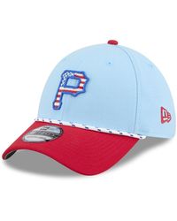 KTZ - Light Blue/red Pittsburgh Pirates 2025 Fourth Of July 39thirty Flex Hat - Lyst