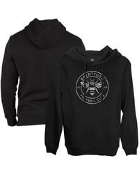1863fc - Brentford Fc Mono Badge Fleece Pullover Hoodie Sweatshirt - Lyst
