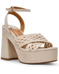 Dolce Vita - Whisora Crossband Raffia Woven Platform Dress Sandals - Lyst